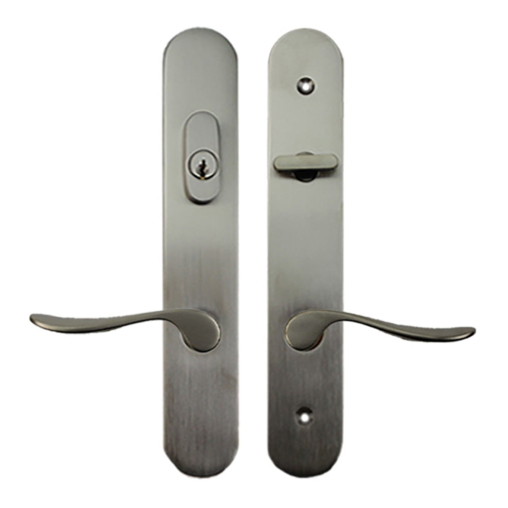 Marvin Door Handle Set PVD Satin Nickel Active Keyed Marvin Door Handle - Marvin Door Handle Set PVD Satin Nickel Active Keyed Marvin Door Handle