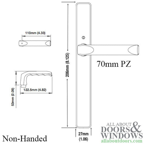 Atrium / Ferco 70mm handle, 7 mm Spindle - Gold - BLEMISHED - Atrium / Ferco 70mm handle, 7 mm Spindle - Gold - BLEMISHED