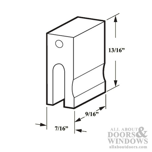 Discontinued - Bottom Mount Guide for Siding Screen Door - Discontinued - Bottom Mount Guide for Siding Screen Door