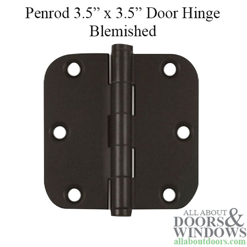 Residential Oil Rubbed Bronze Door Hinge 3.5 x 3.5 x 5/8 Radius Corner - Blemished - Residential Oil Rubbed Bronze Door Hinge 3.5 x 3.5 x 5/8 Radius Corner - Blemished