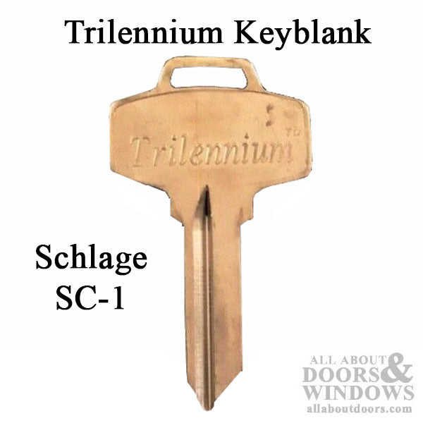 Trilennium embossed Keyblank, Schlage 5 pin - Trilennium embossed Keyblank, Schlage 5 pin