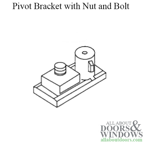 Pivot Bracket for Metal Door w/ Nut and Bolt - Pivot Bracket for Metal Door w/ Nut and Bolt