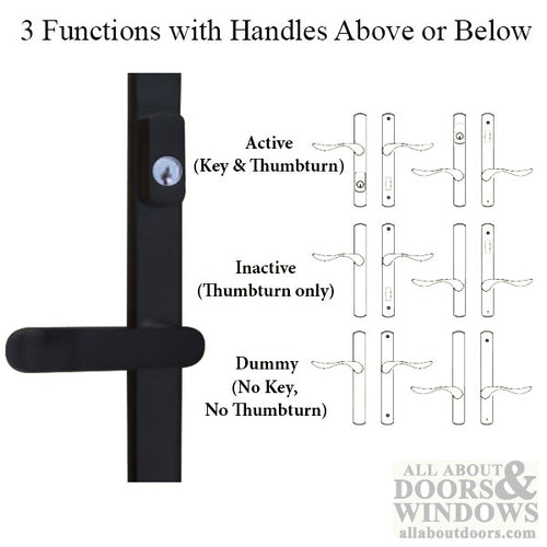 G-U Allegro Handle and 30mm Plate Series, Zamac, Active, Keyed with Thumbturn (Handle Below Cylinder), Choose Color - G-U Allegro Handle and 30mm Plate Series, Zamac, Active, Keyed with Thumbturn (Handle Below Cylinder), Choose Color