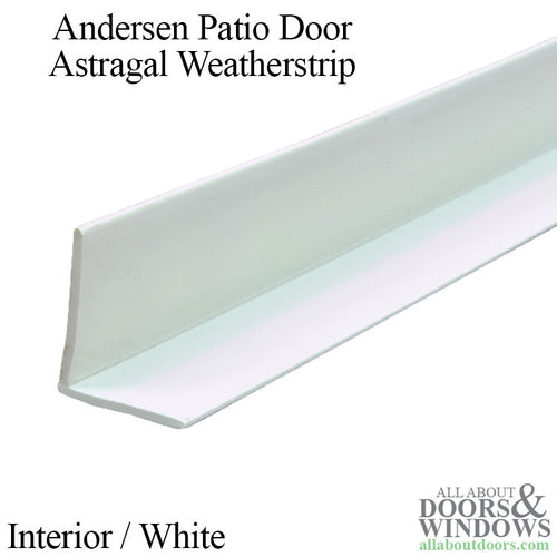 Andersen Frenchwood 4 Panel Gliding Doors - Weatherstrip - Astragal - Inside - White - Andersen Frenchwood 4 Panel Gliding Doors - Weatherstrip - Astragal - Inside - White