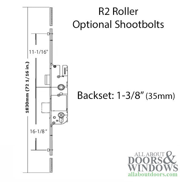 Europa R2 - 35/92 - 5 Point Door Lock Gear - Silver Ferguard - Europa R2 - 35/92 - 5 Point Door Lock Gear - Silver Ferguard