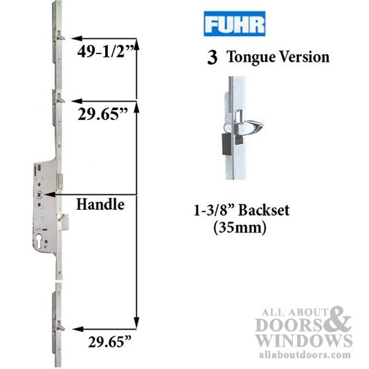 Fuhr Tongue Version Lock, 1-3/8 backset, 1/2 Deadbolt - See Replacement Option