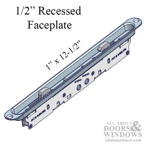 2 Point Double Hook Sliding Door Lock with Face Plate - 2 Point Double Hook Sliding Door Lock with Face Plate