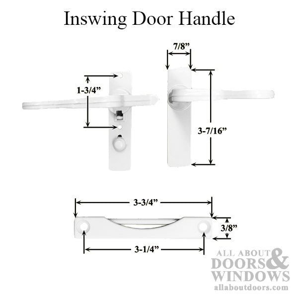 Inswing Storm & Screen Door Latch Hardware Kit - Choose Color - Inswing Storm & Screen Door Latch Hardware Kit - Choose Color