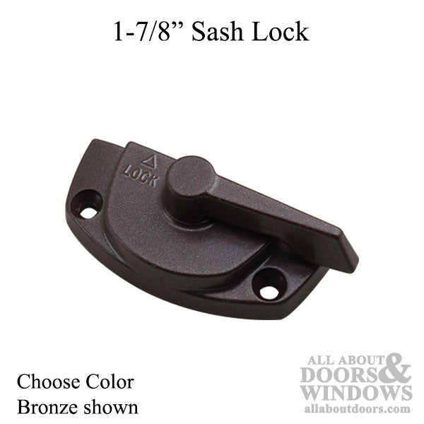 Sash Lock,   1-7/8, Offset screws - Choose Color - Sash Lock,   1-7/8, Offset screws - Choose Color