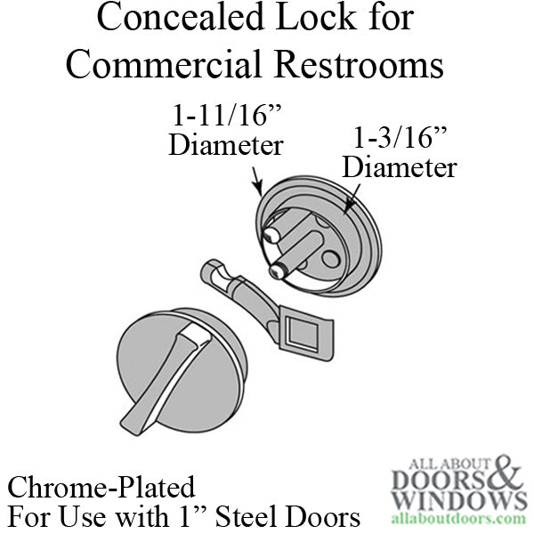 Concealed Lock for Commercial Restrooms - Concealed Lock for Commercial Restrooms