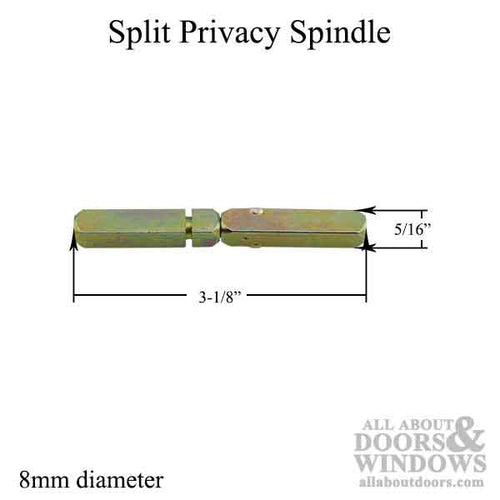 Split Spindle, Swivels in middle 5/16 x 3-1/8