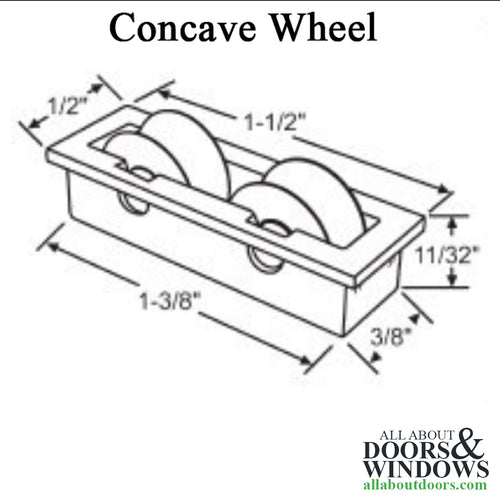 Roller Assembly w/ Concave wheel - Each - Roller Assembly w/ Concave wheel - Each