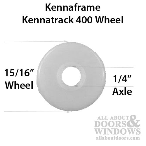Kennatrack 400 Pocket Door Wheel 15/16 Inch White - Kennatrack 400 Pocket Door Wheel 15/16 Inch White