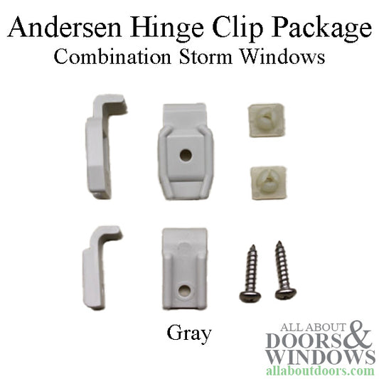 Andersen Hinge Clips For Storm Windows Hinge Clips Narroline Woodwright Tilt-Wash Combination Storm Windows Gray