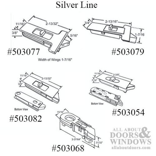 Tilt Latch, Slide in Plastic, Pairs - White - Tilt Latch, Slide in Plastic, Pairs - White