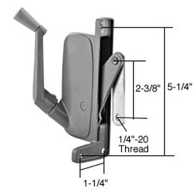 Operator, Type 2 Awning Window, Tucker  LH Aluminum - Operator, Type 2 Awning Window, Tucker  LH Aluminum