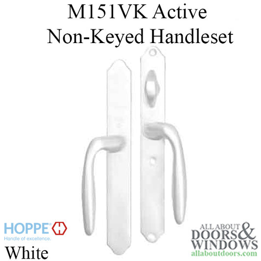 HOPPE HLS 9000 Sliding Door Handle Set with Verona Level Active Non-Keyed White