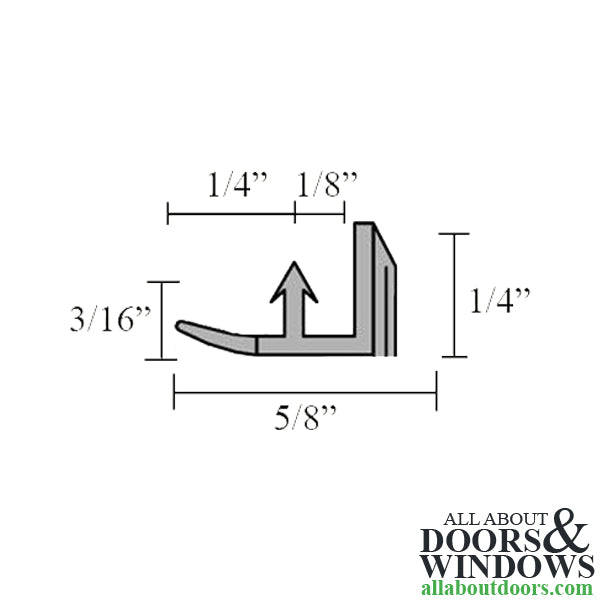 Vinyl Weatherstrip Insert, Adjustable Threshold - 38 inch - Vinyl Weatherstrip Insert, Adjustable Threshold - 38 inch