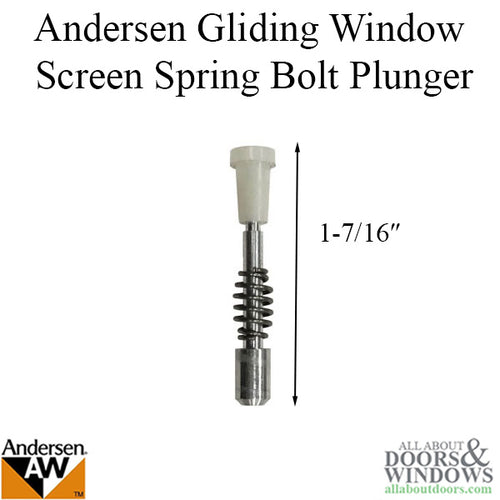 Andersen Perma-Shield Gliding Window Screen Spring Bolt Plunger - Andersen Perma-Shield Gliding Window Screen Spring Bolt Plunger