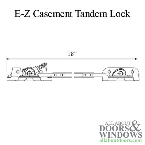 Andersen Perma-Shield Improved/E-Z Casement Lock - Tandem (Impact Resistant) - Right Hand - Andersen Perma-Shield Improved/E-Z Casement Lock - Tandem (Impact Resistant) - Right Hand