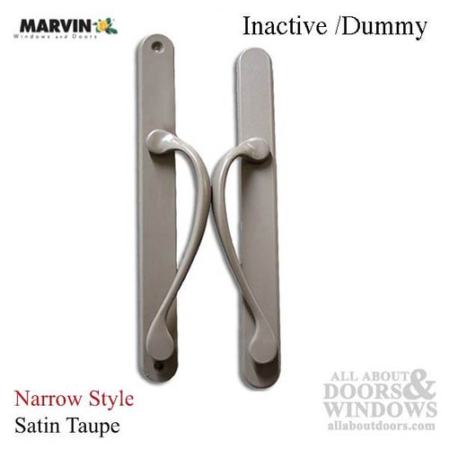 Marvin Narrow Traditional, Passive Sliding Patio Door Handle - Satin Taupe - Marvin Narrow Traditional, Passive Sliding Patio Door Handle - Satin Taupe