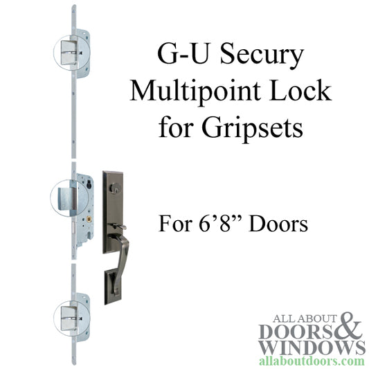 SECURY 60/92 Automatic Door Lock 6-8 Door for Gripset Handle - Stainless Steel