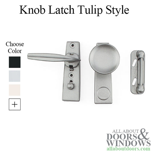 Storm Door Knob Latch Tulip Style 1.75 Inch Hole Spacing