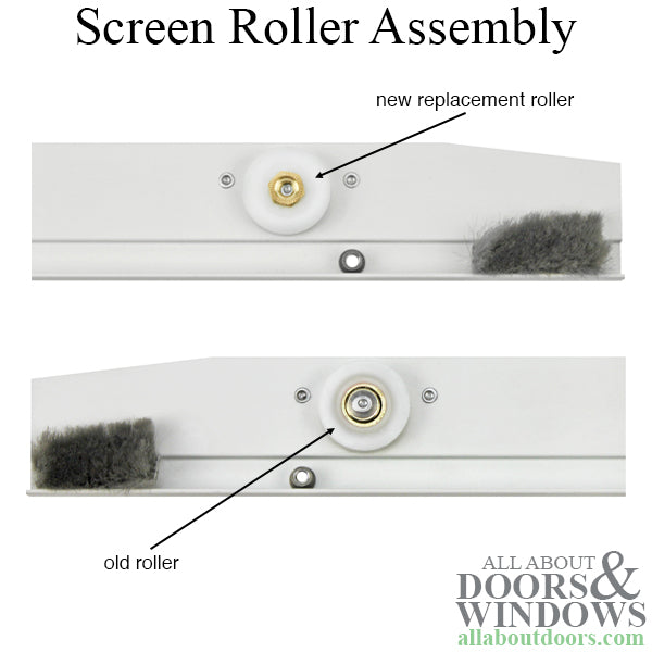 Screen Roller Assembly, Replacement Wheels- 2 pack - Screen Roller Assembly, Replacement Wheels- 2 pack