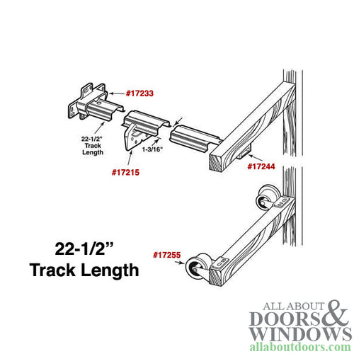 Rolled Edge Drawer Track Kit - 22 1/2 Inch - Rolled Edge Drawer Track Kit - 22 1/2 Inch