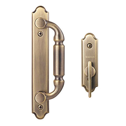 Andersen Frenchwood Gliding Door Trim Covington, 2 Panel Interior & Exterior  - Antique Brass - Andersen Frenchwood Gliding Door Trim Covington, 2 Panel Interior & Exterior  - Antique Brass