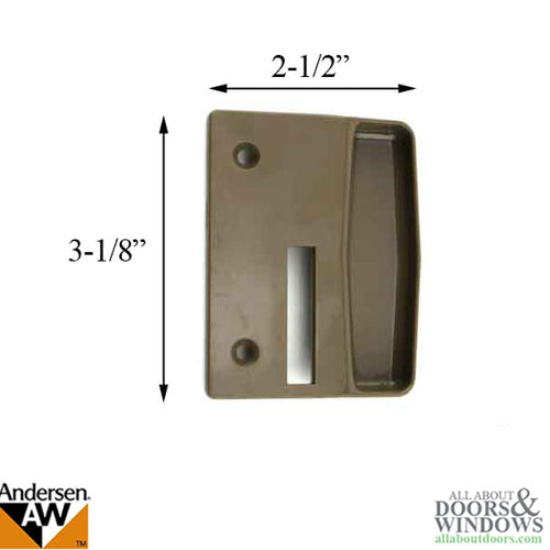 Andersen Window - PSII Gliding Doors - 3 Panel Inside Screen Door Handle Pull - Terratone - Andersen Window - PSII Gliding Doors - 3 Panel Inside Screen Door Handle Pull - Terratone