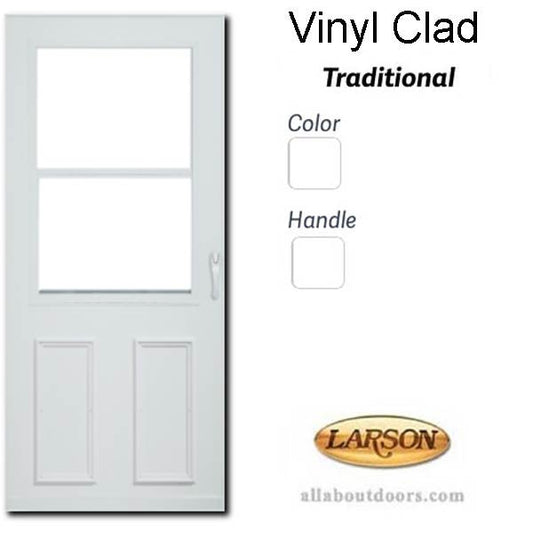 Larson Vinyl-Clad Self Storing Traditional Storm Door