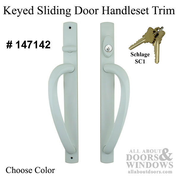 Weathershield Narrow Patio Sliding door Handle with key - Discontinued - Weathershield Narrow Patio Sliding door Handle with key - Discontinued