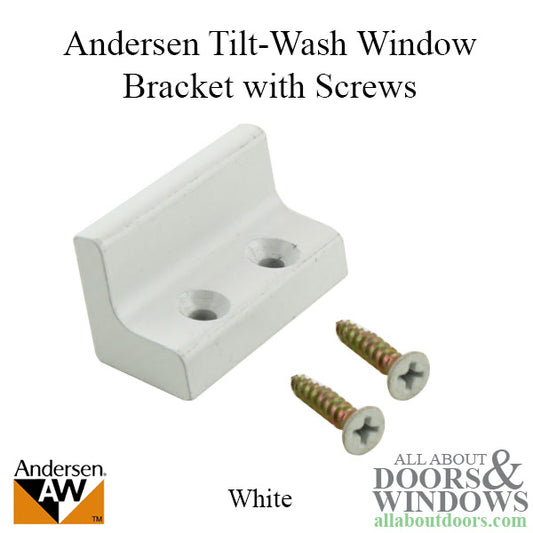 Andersen Tilt-Wash (DC) and Tilt-Wash (TW) Windows - Bracket w/screws - Sill (Stormwatch) - White