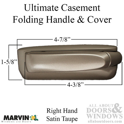 Marvin Folding Handle With Cover For Marvin Ultimate Casement Windows Right Handed Handle - Marvin Folding Handle With Cover For Marvin Ultimate Casement Windows Right Handed Handle