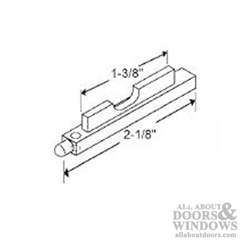 Spring Loaded Better Bilt Tilt Window, 1 Hole Pivot Bar, 2-1/8