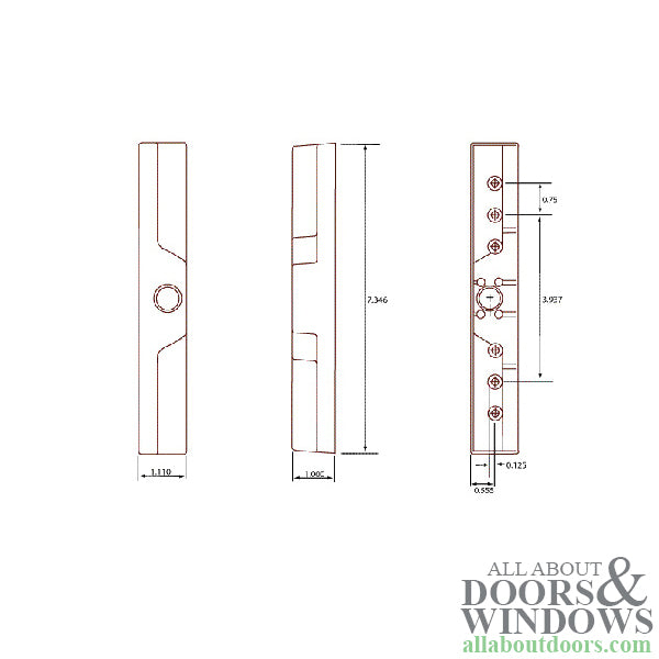 Sliding Patio Door Handle With Exterior Wood Handle White Blemished Handlset - Sliding Patio Door Handle With Exterior Wood Handle White Blemished Handlset