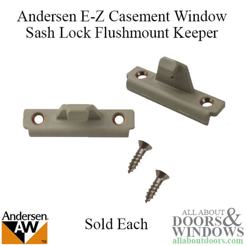 Andersen Casement Window Sash Lock Keeper With Screws E-Z Casement Sash Lock - Andersen Casement Window Sash Lock Keeper With Screws E-Z Casement Sash Lock