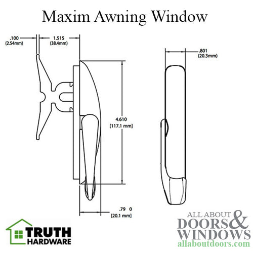 Sash lock, Non-Handed Awning Window, Maxim - Sash lock, Non-Handed Awning Window, Maxim