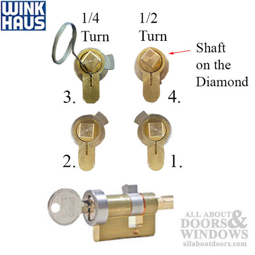 Winkhaus One Motion Eclipse 35/30 57 Keyed Cylinder - Choose Color / Finish - Winkhaus One Motion Eclipse 35/30 57 Keyed Cylinder - Choose Color / Finish