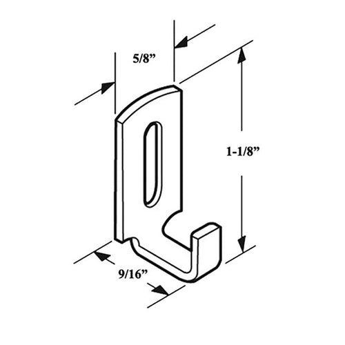 Diecast Latch Strike for Sliding Screen Door - Steel - Diecast Latch Strike for Sliding Screen Door - Steel