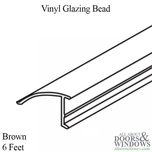 Vinyl Glazing Bead, 2 line, base 7/16