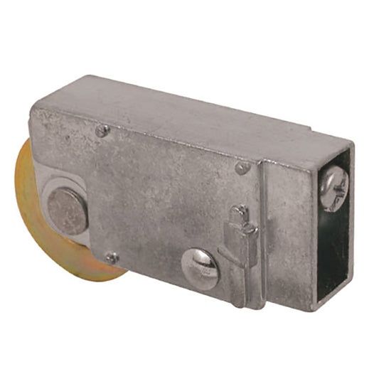 Sliding Door Roller With Adjustable Steel Housing Single 1.25 Inch Steel Wheel