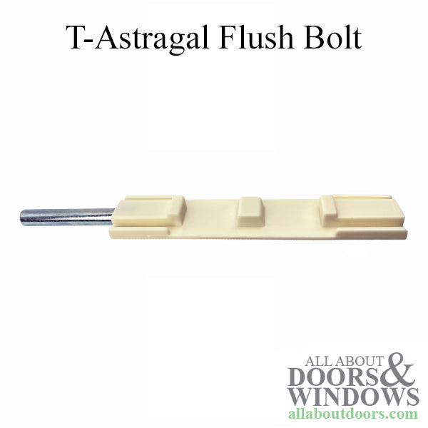 T-Astragal Flush Bolt, 1-3/4 Rod -  Plastic - T-Astragal Flush Bolt, 1-3/4 Rod -  Plastic