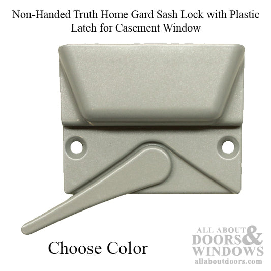 Non-Handed Truth Home Gard Sash Lock with Plastic Latch for Casement Window - Choose Color