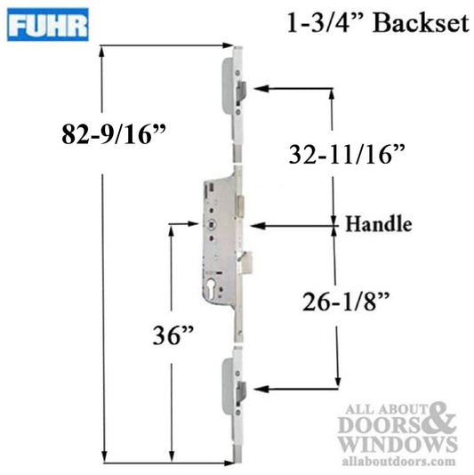 16mm FUHR Swing hook 45/92, BH 26-1/8, TH 32-3/4 Door 82-9/16" - SS