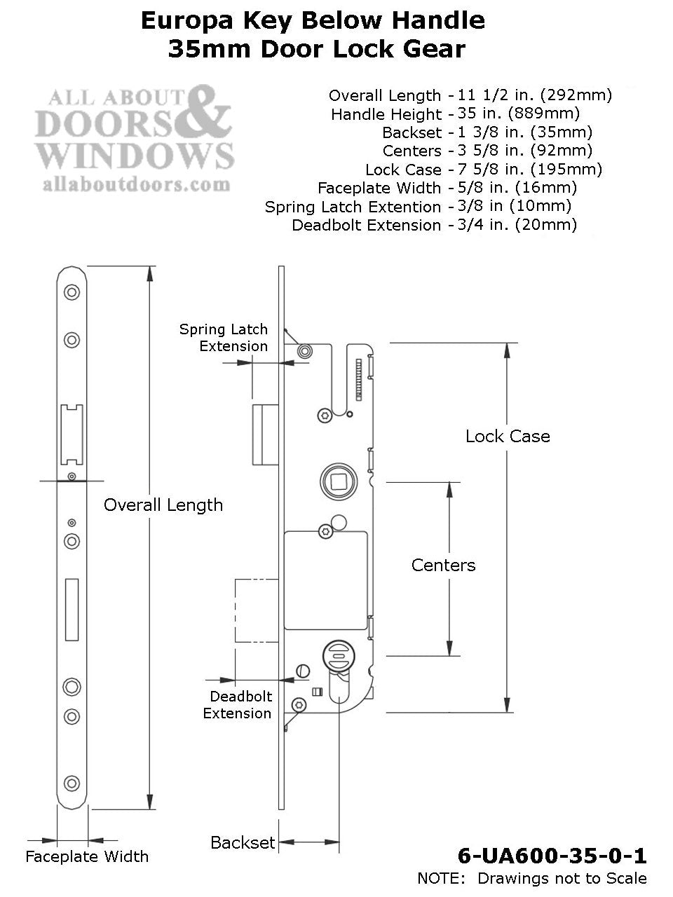 G-U Monolock 35/92 Single Point Mortise Lock (SPL) - Stainless Steel - G-U Monolock 35/92 Single Point Mortise Lock (SPL) - Stainless Steel