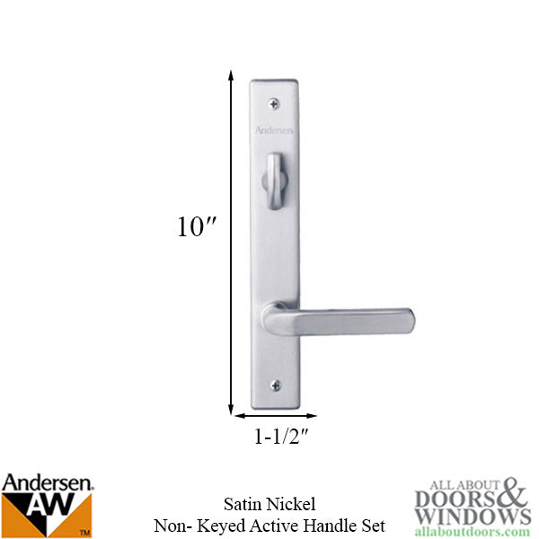 Andersen Anvers Handle Set Single Active Door Handle Hardware For Hinged Doors Satin Nickel - Andersen Anvers Handle Set Single Active Door Handle Hardware For Hinged Doors Satin Nickel