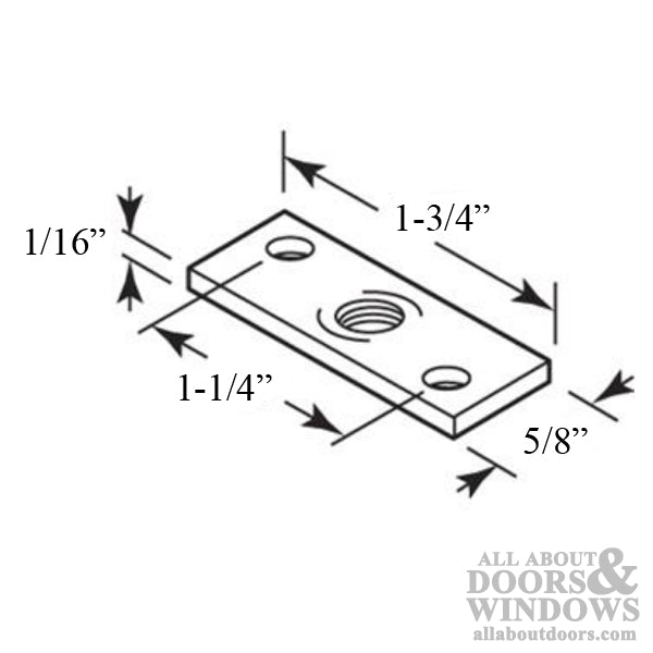 Mounting Plate for Pocket Door Hanger - Mounting Plate for Pocket Door Hanger