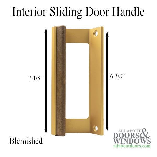 Blemished Discontinued Old Style GLW Interior Patio Door Handle - Painted Gold - Blemished Discontinued Old Style GLW Interior Patio Door Handle - Painted Gold
